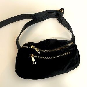 Black Velvet Fanny Pack